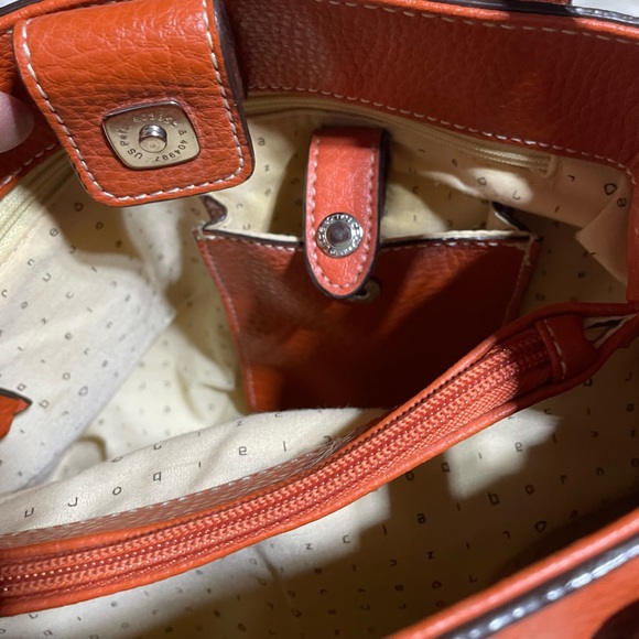 Liz Claiborne Dark Orange 3 pocket Satchel -Never used #H-5 - Picture 9 of 9